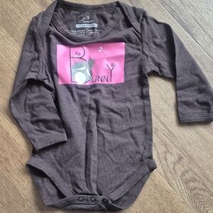 Brown Long Sleeve Baby Onesie